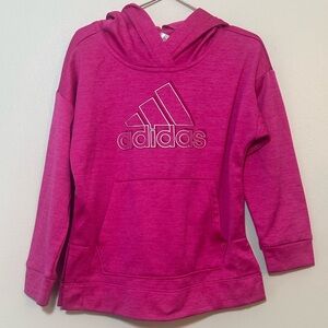 Adidas Size 4 Kids Toddler Fuchsia Pink Hoodie Logo Fall Winter Warm